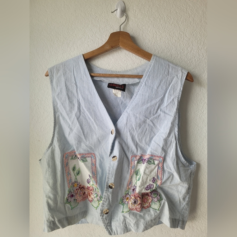 Vintage Denim Vest M